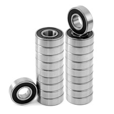 Xike 6203-2RS Double Deep Groove Ball Bearings, 17x40x12mm, Pre-Lubricated