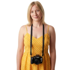 Adjustable Leash Black Camera Strap 32-58" x 3/4"  w/ Peak Design Anchors