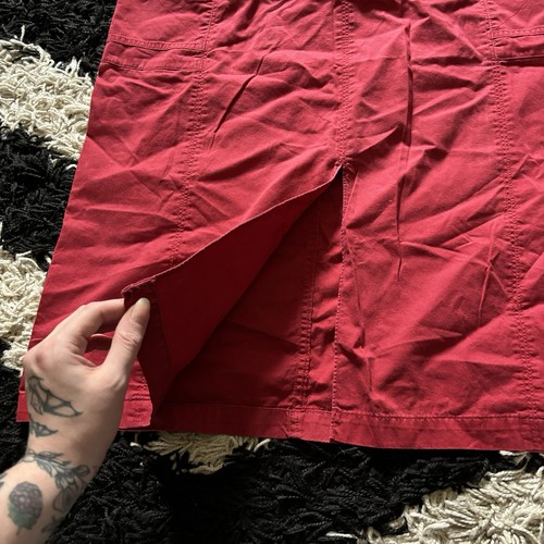 I.E. Relaxed Bright Red Cargo Maxi Skirt Women’s 6 - Picture 6 of 7