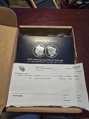 2025 Reverse proofs. Morgan and Peace silver dollars.