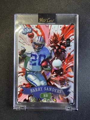 2025 Wild Card Splat Holiday Barry Sander White Red Lava Detroit Lions #d 3/3