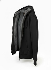 Mens Thermal Hoodie Fur Sherpa Fleece Lined Zip Up Jacket Warm Winter Top S-2XL