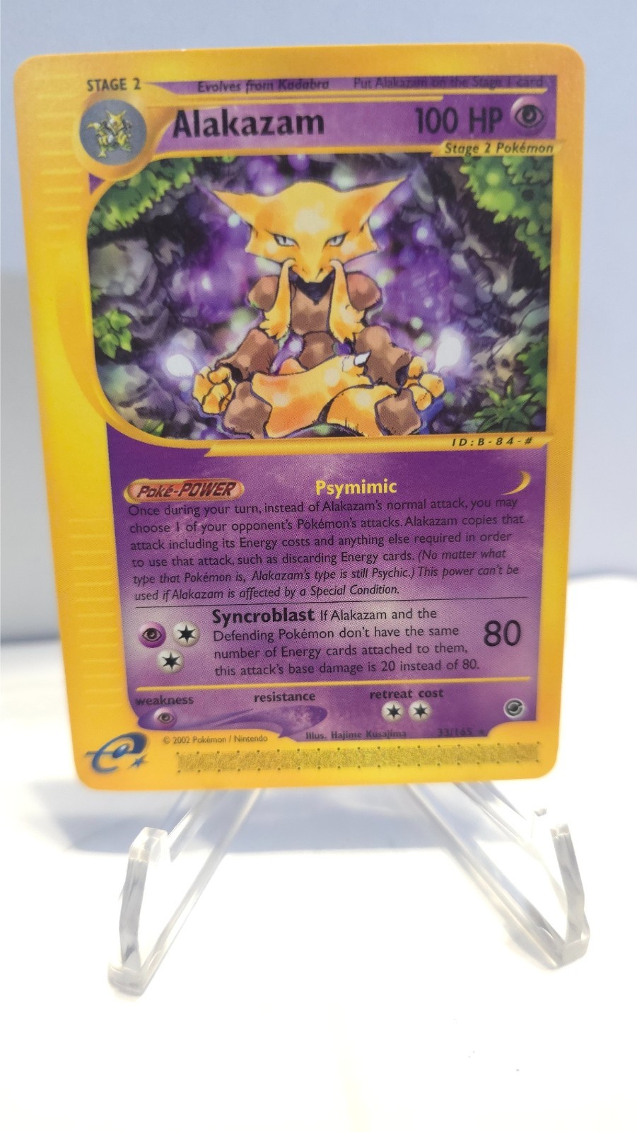 Alakazam 33/165 Rare Non Holo NM Expedition Pokemon Card TCG Vintage