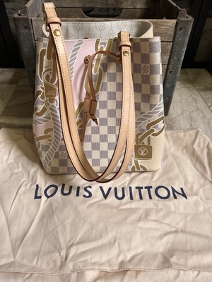 LOUIS VUITTON Damier Azur Nautical Rope & Chain Neonoe MM handbag