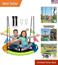 Tree Swing, Saucer Swing, 40 inch 900lbs Weight Capacity, with Adjustable Han...