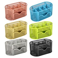 Elegant 9 Framework Metal Desk Tray Spacious Compartments For School Office