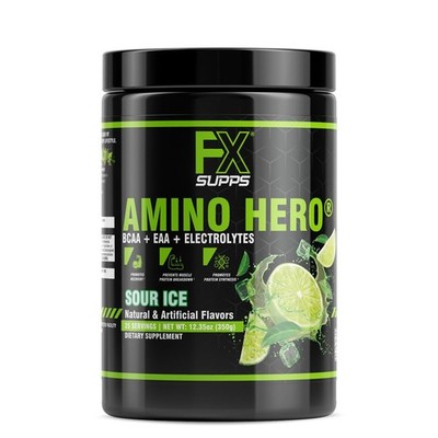 FXSUPPS Amino Hero Sour Ice Flavor 25 Servings | Post-Workout Recovery Drink ...