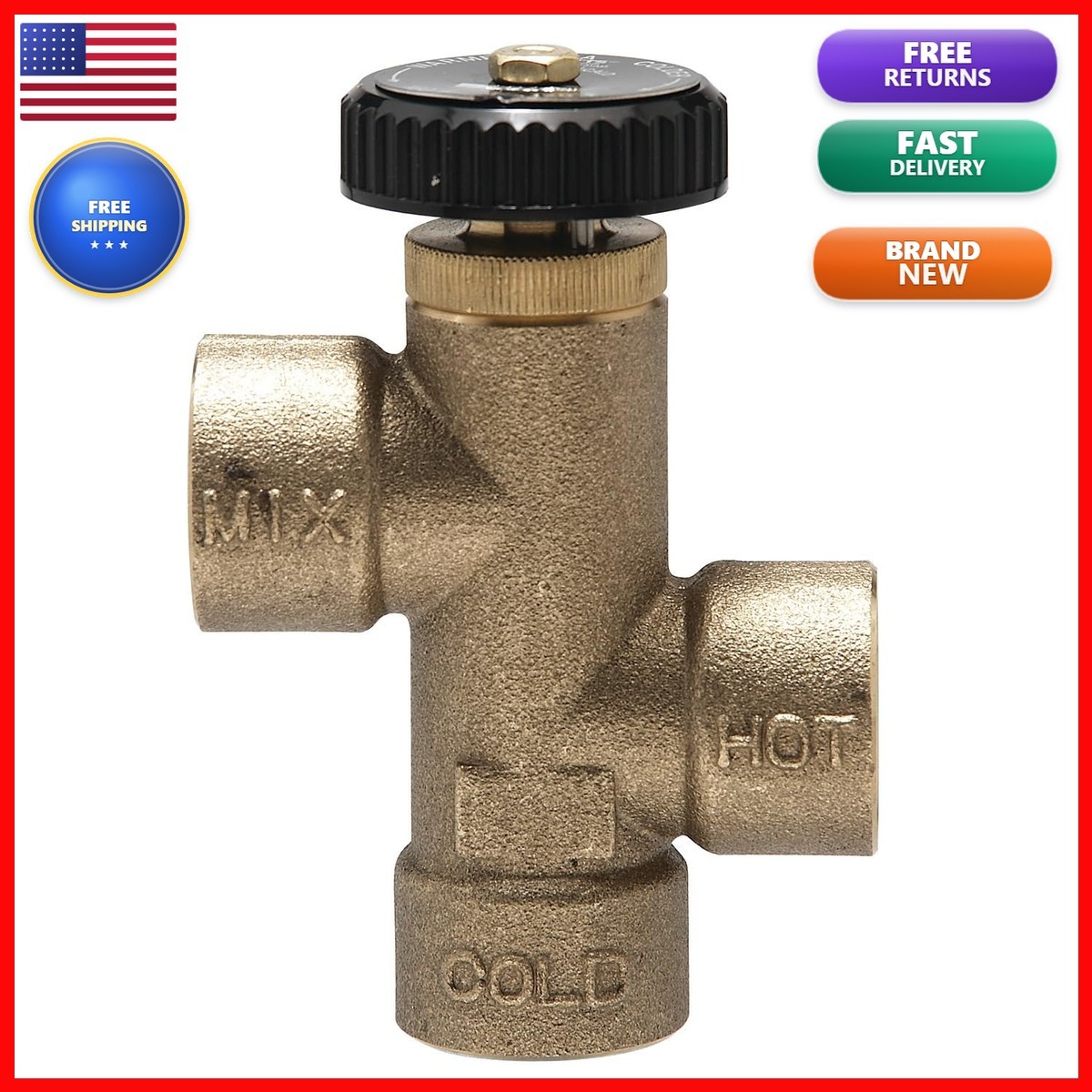 Watts LF70A Lead-Free Mixing Valve 3/4" Solder Connections