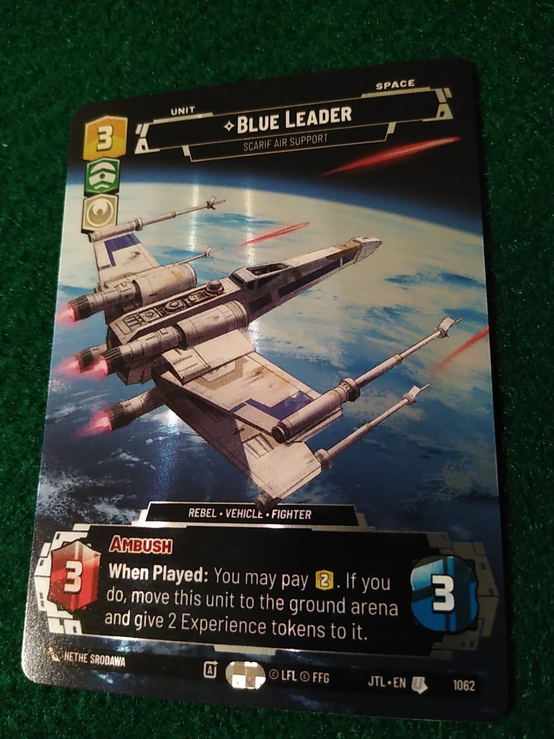 STAR WARS UNLIMITED JUMP TO LIGHTSPEED PRESTIGE #1062 BLUE LEADER PRESTIGE FOIL