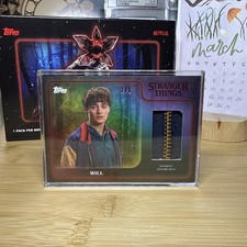 2025 Topps Stranger Things Will Byers 1/1 Authentic costume Relic Zipper