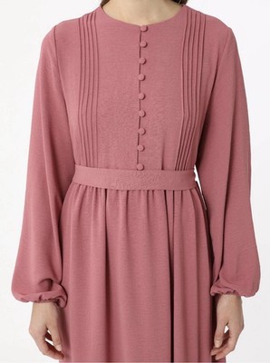 wie NEU:   Maxikleid Rosa Pink Abaya S/M Modanisa Refka Hijab   Jilbab Gürtel