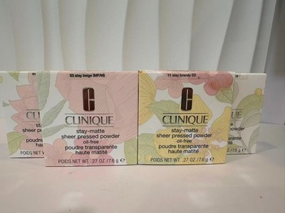 Clinique Stay-Matte Sheer Pressed Powder Oil-Free 0.27oz/7.6 (Choose Your Shade)