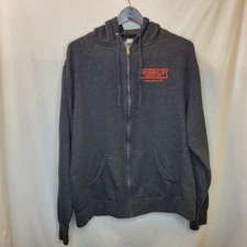 Men’s Surly Brewing Co Full Zip Hoodie Gray Large Minneapolis Mn Craft Beer Logo