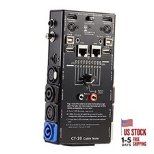Audio Cable Tester Line Finder Black 15-in-1 Cables Checker 10-Way 15-Plug