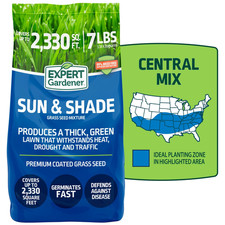 Sun Shade Southern Grass Seed Mix, for Sun to Partial Shade, 7 Lb.