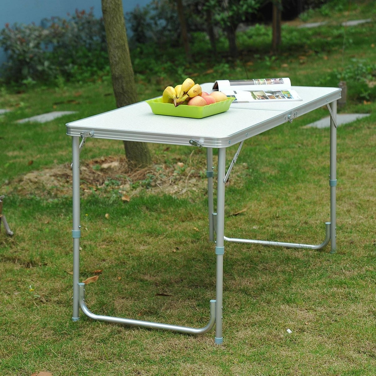 4FT Folding Aluminum Table Desk Portable Outdoor Garden Camping