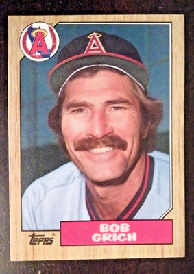 1987 Topps  #677   Bob Grich     Second Base    California Angels FREE shipping