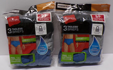 Lot of 2 Hanes Boys' Tagless Briefs Wicking Cool Assorted Colors S 28-30" 3 Pk