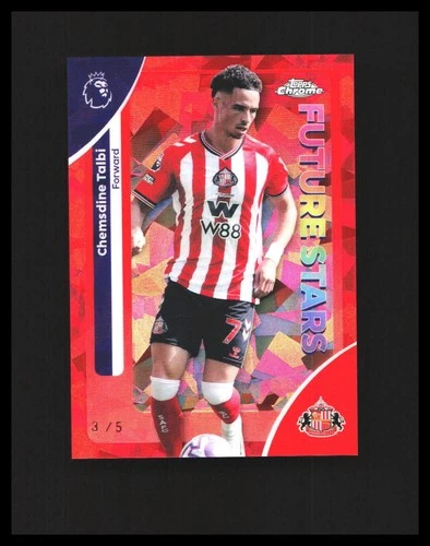 2025-26 Chemsdine Talbi Chrome Sapphire Premier League Red /5 #170 Sunderland