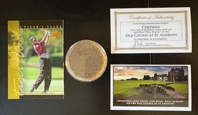 St Andrews Authentic Sand ''Old Course''  Tiger Woods, 2000 British Open