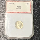 Mercury Dime 1943-D PCI Cleaned 10C Silver Coin