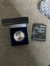 1999 American Eagle Silver Dollar 1oz Painted .999 Uncirculated 