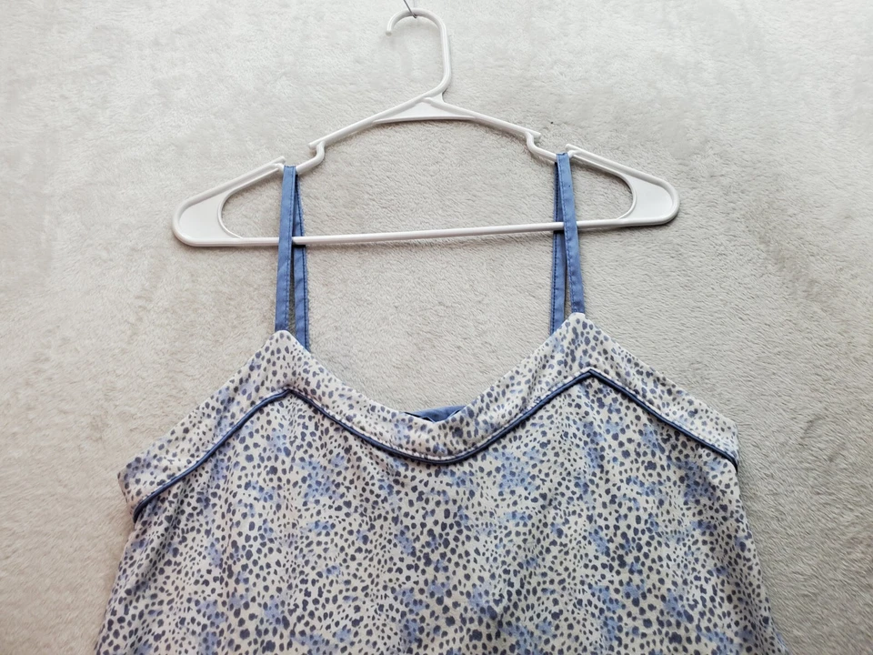 Camiseta sin mangas Jessica Simpson para mujer grande azul estampado de leopardo correa de espagueti lazo trasero Foto 4 de 4