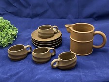 Vintage Asian Clay Contemporary Style Child Size Tea Set For 4 9 Pcs.