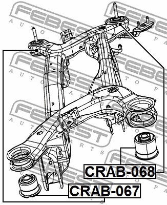 CRAB-068 FEBEST Mounting, axle beam for CHRYSLER,DODGE