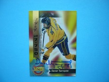 1994/95 SIGNATURE ROOKIES HOCKEY CARD 49 DANIEL TJARNQVIST ROOKIE AUTOGRAPH AUTO