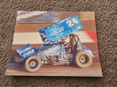 RICO ABREU #24 ABREU VINEYARDS SPRINT CAR 8X10 GLOSSY PHOTO #M85
