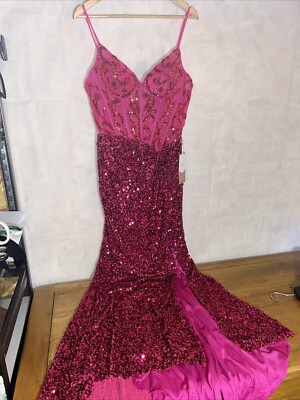 Stacees Pailletten Anlass Kleid. Neu mit Etikett Größe UK 14 