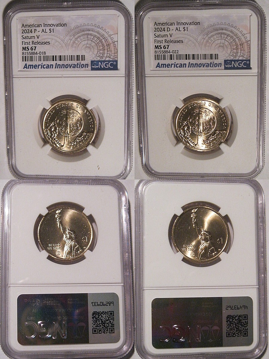 2024 P&D Alabama P Innovation Dollar $1 NGC MS 67 Saturn V