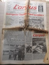 L'ARGUS du 22/09/1983; Les côtes de l'occasion tracteurs agricoles, utilitaires