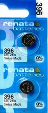 396 RENATA SR726W (2 piece) WATCH BATTERY New packaging Authorized Seller