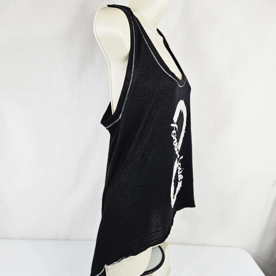 Blusa Bongo Top Mujer Talla L Grande C34L24 Negra Sin Mangas Forever Love Ligh Foto 3 de 4