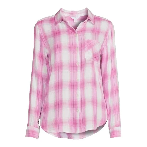 Plaid Size M Regular Size Tops for Women