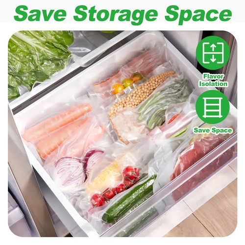 15X20cm Vacuum Sealer Bags 100PCS Precut Food Storage Saver Heat Seal Cryovac - Picture 6 of 11