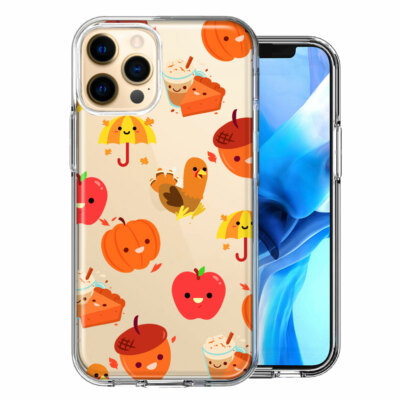 For Apple iPhone 12 Pro Max Thanksgiving Autumn Fall Double Layer Phone Case