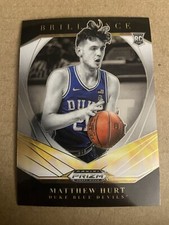 2021-22 Panini Prizm Draft Picks Basketball Matthew Hurt #12 Brillance RC Duke