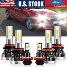 For Mazda 3 2010-2013 Led Combo Headlight Hilow Beam Fog Light Bulbs 6000k