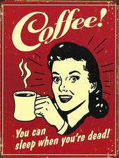 Coffee, Retro metal Sign/Plaque Wall vintage / Kitchen Gift