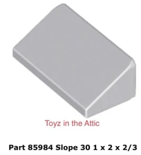 Lego 4x 85984 Light Bluish Gray Slope 30 1 x 2 x 2/3 10497