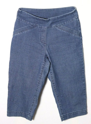 Alia Petite womens pull on capri jeans 