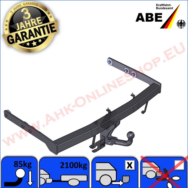 Ahk Abe FüR Ford Galaxy WGR95-00 AnhäNgerkupplung AnhäNgevorrichtung 2J Garantie-image