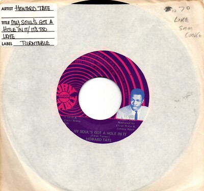 Howard Tate:My soul's got a hole in it/It's too late:US Turn Table:1970