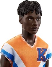 Barbie Fashionistas Ken Doll #203-Twisted Black Hair-Sport Jersey African Americ
