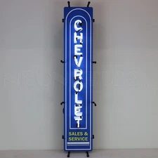 Chevrolet Sales Service Neon Sign - GM - Chevy - Camaro - Corvette - Dealership