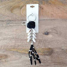 Mia Keychain Charms Faux Seashells Pom Poms for Keys Backpack Handbag Boho