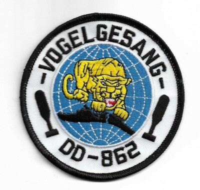 USS VOGELGESANG (DD-862) 1950'S STYLE LOGO EMBROIDERED PATCH - MADE IN USA